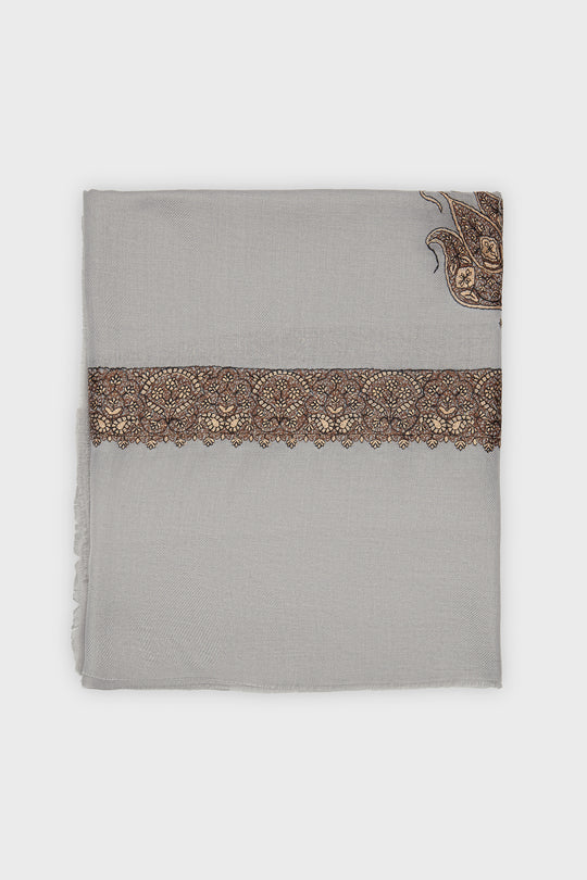 Airy Blue & Dark Brown Yemeni Shemagh