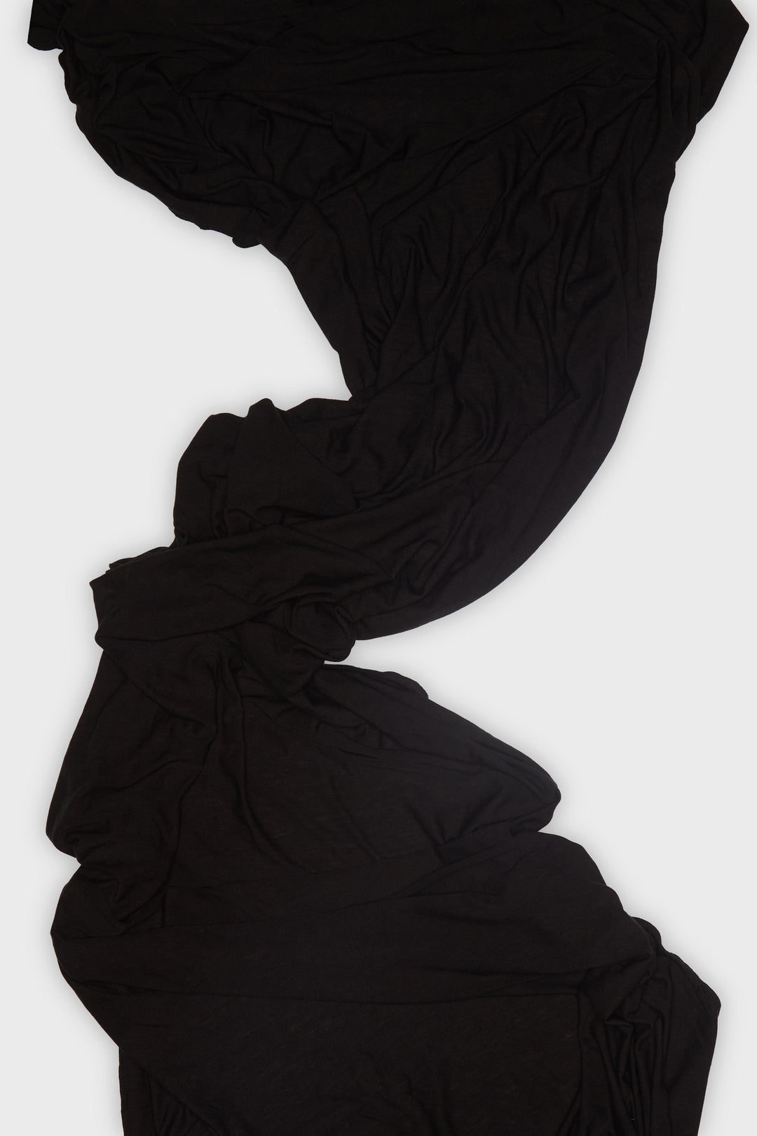 Black Truffle Mulberry Silk Jersey Hijab - CAVE