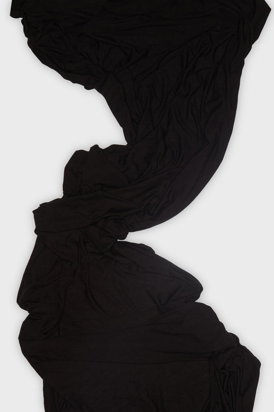 Black Truffle Mulberry Silk Jersey Hijab - CAVE
