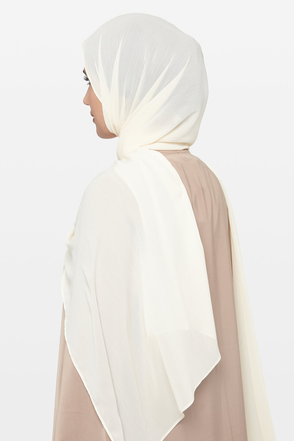 Buttercream Crinkle Soft Crepe Hijab - CAVE