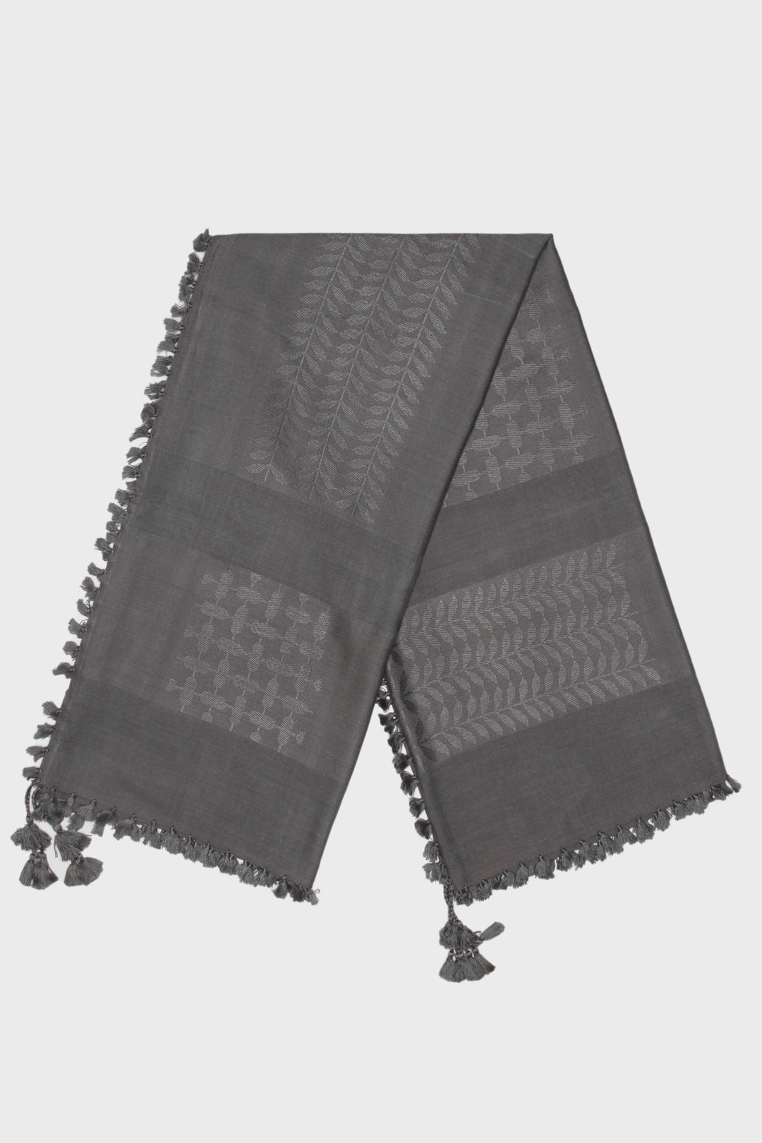 Charcoal & Grey Bamboo Keffiyeh Scarf