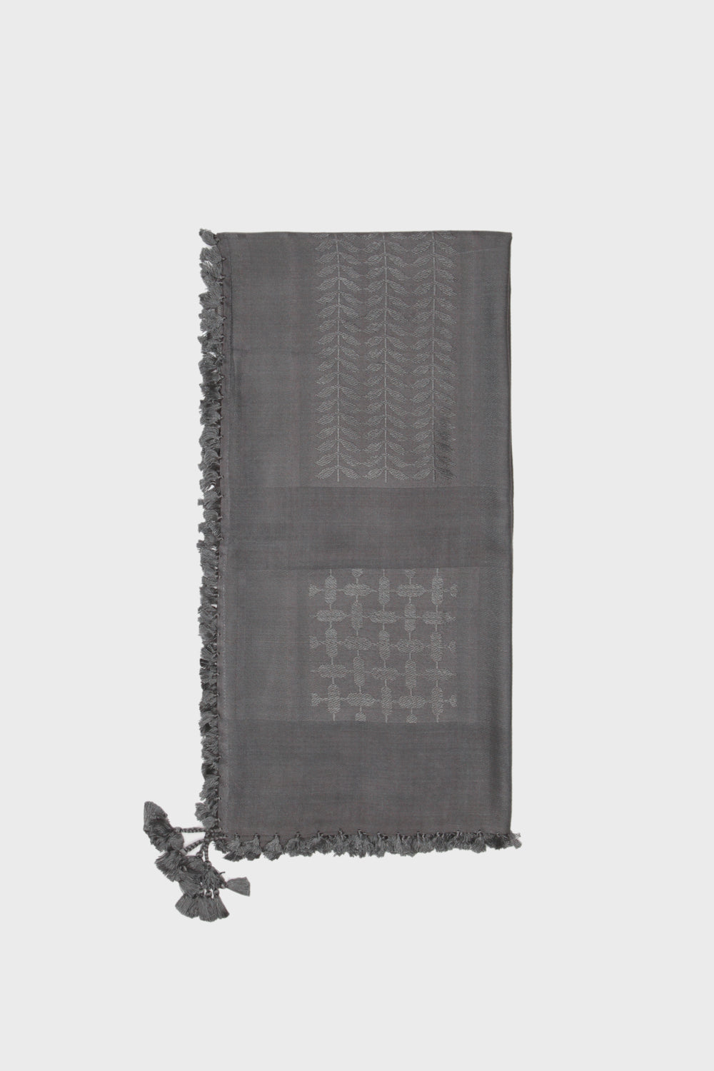 Charcoal & Grey Bamboo Keffiyeh Scarf - CAVE