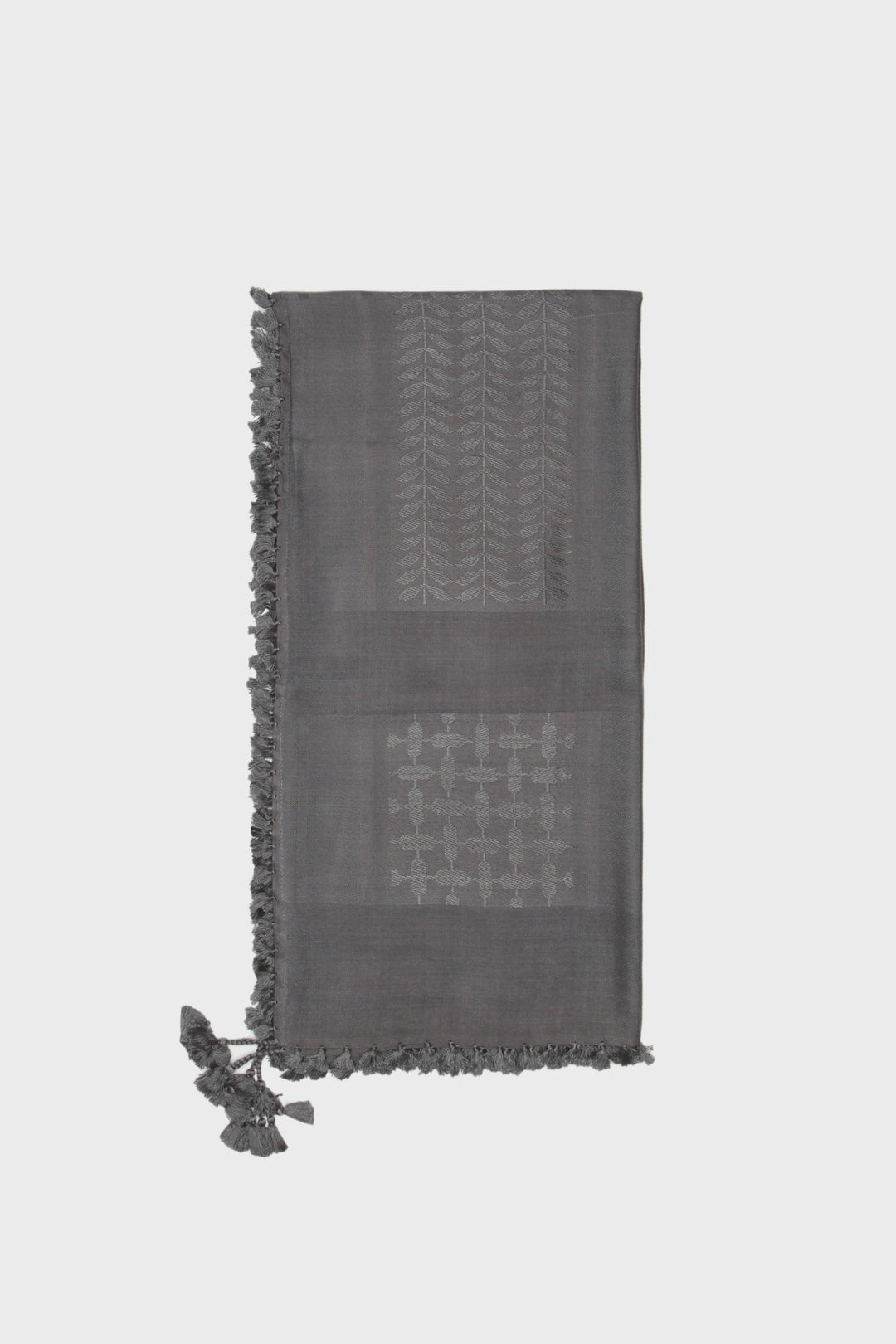 Charcoal & Grey Bamboo Keffiyeh Scarf