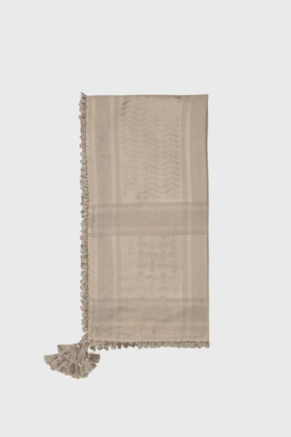 Moon Grey & Dusty Blue Bamboo Keffiyeh Scarf - CAVE