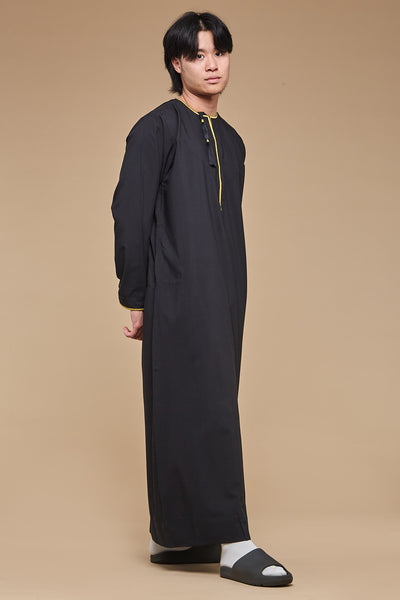 Qamis Col Arabesque Crème