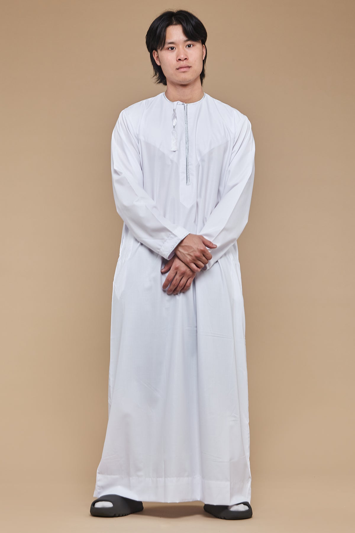 White & Grey Omani Thobe