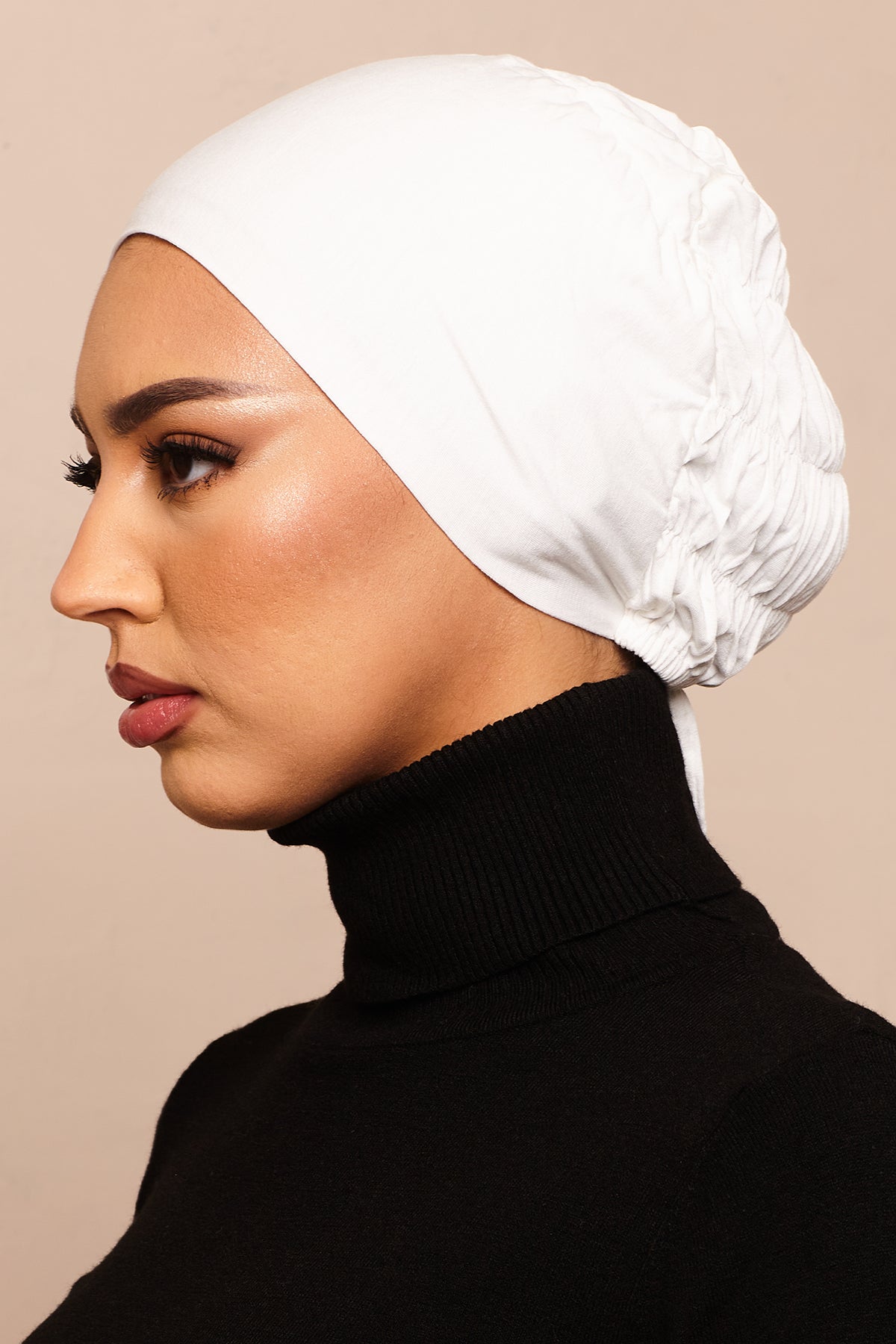 Casquette Hijab en Coton Noir