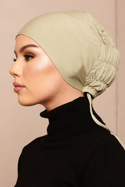 Casquette Hijab en Coton Noir