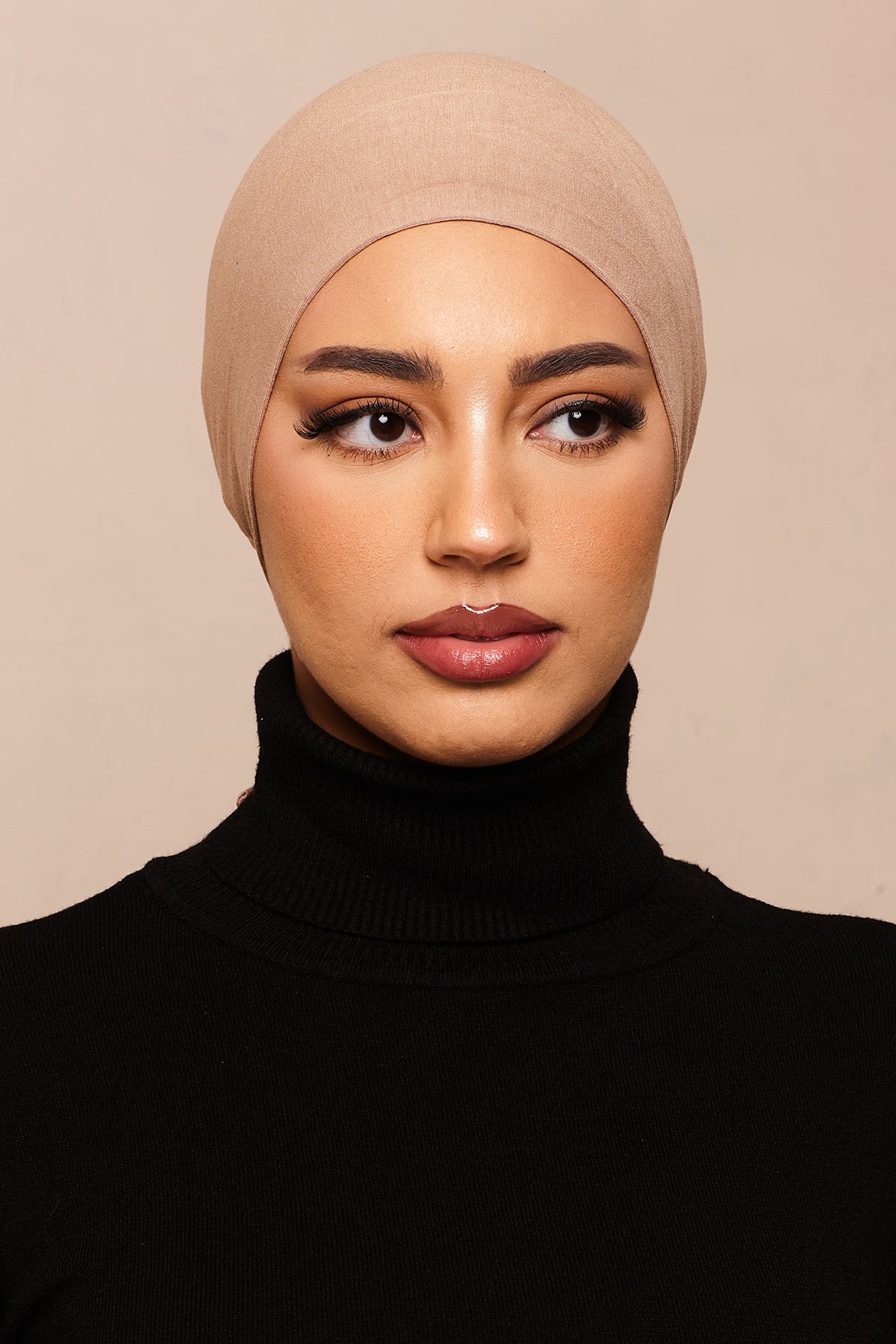 Mocha Meringue Scrunchie Bamboo Jersey Hijab Cap