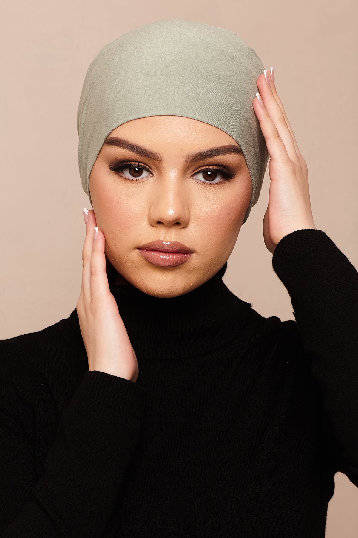 Casquette Hijab en Coton Noir