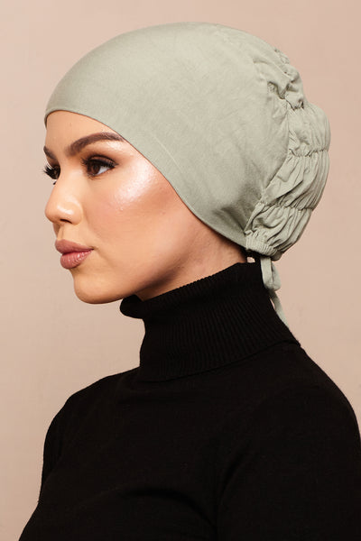 Casquette Hijab en Coton Noir