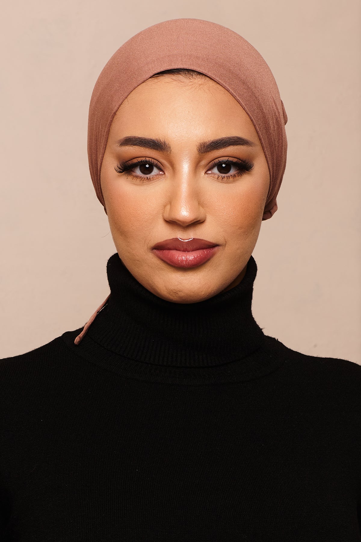 Mocha Mousse Scrunchie Bamboo Jersey Hijab Cap