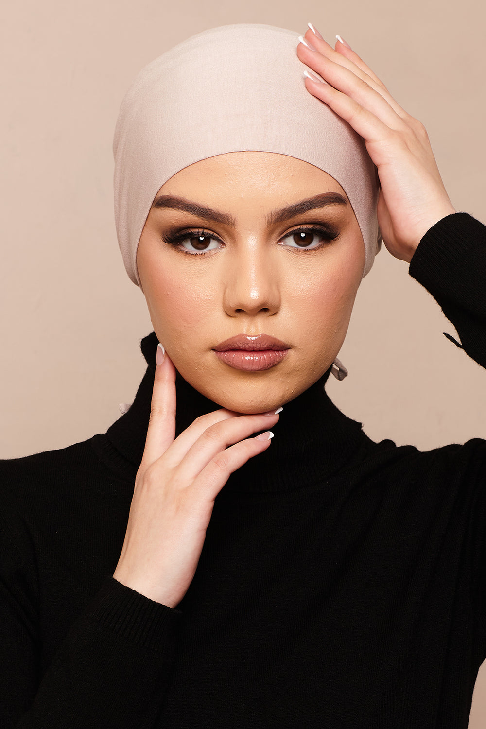 Rose Scrunchie Bamboo Jersey Hijab Cap - CAVE