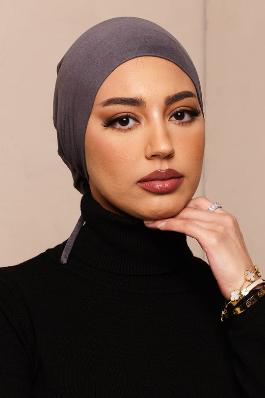 Casquette Hijab en Coton Noir