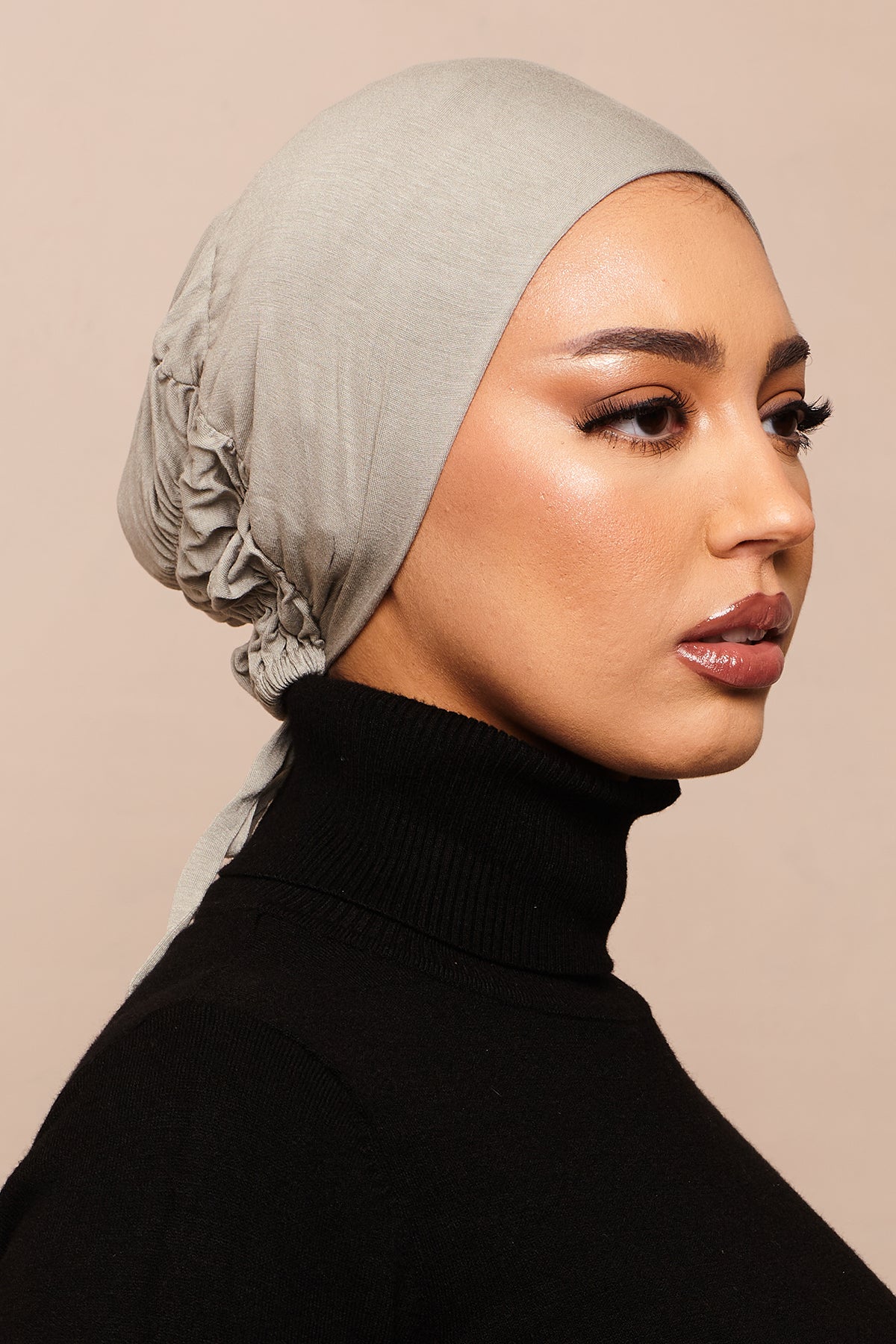 Casquette Hijab en Coton Noir