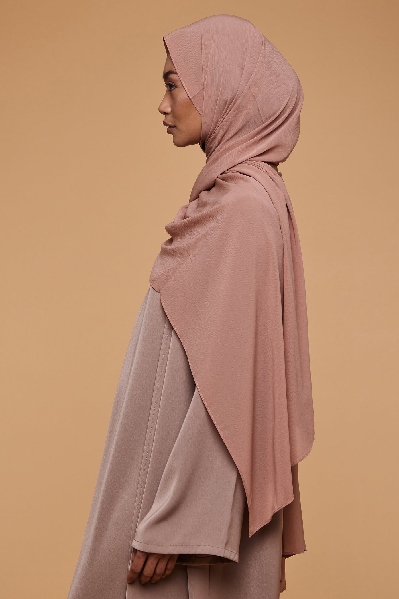 Cafe Au Lait Crinkle Soft Crepe Hijab