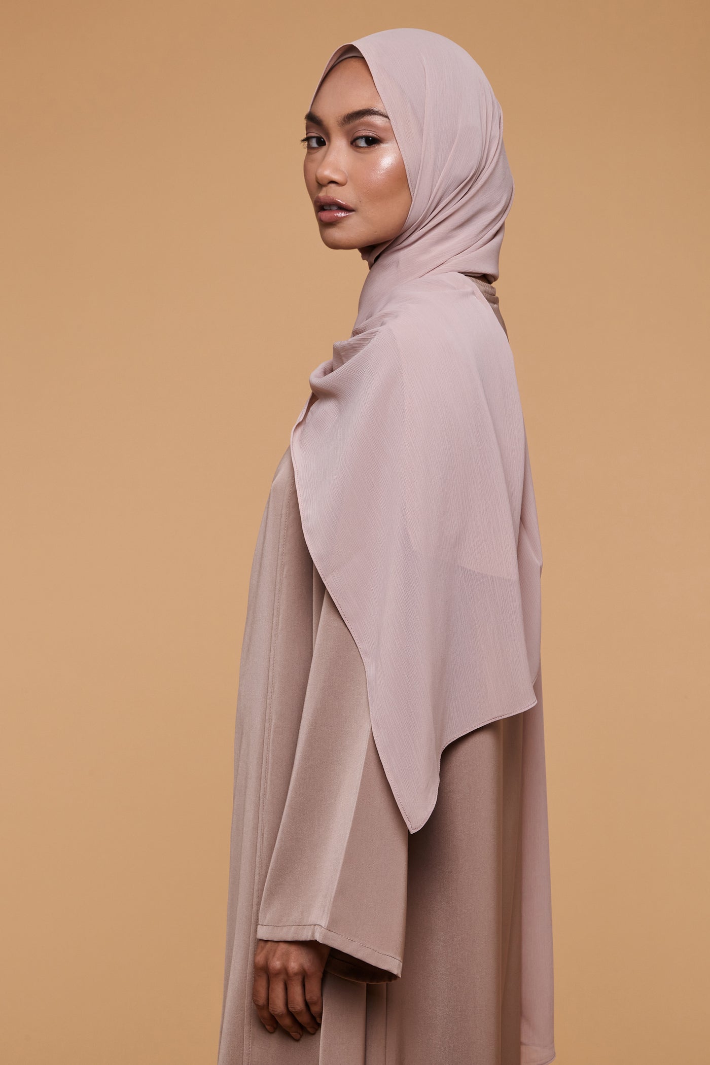 Latte Crinkle Soft Crepe Hijab