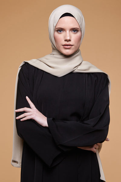 Light Khaki Soft Crepe Hijab