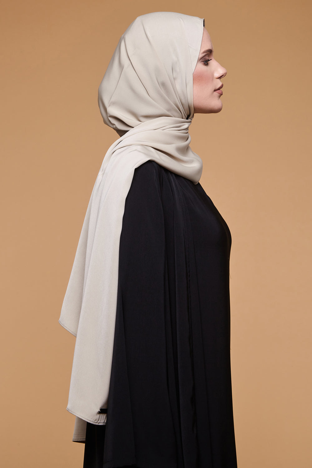 Light Khaki Soft Crepe Hijab - CAVE