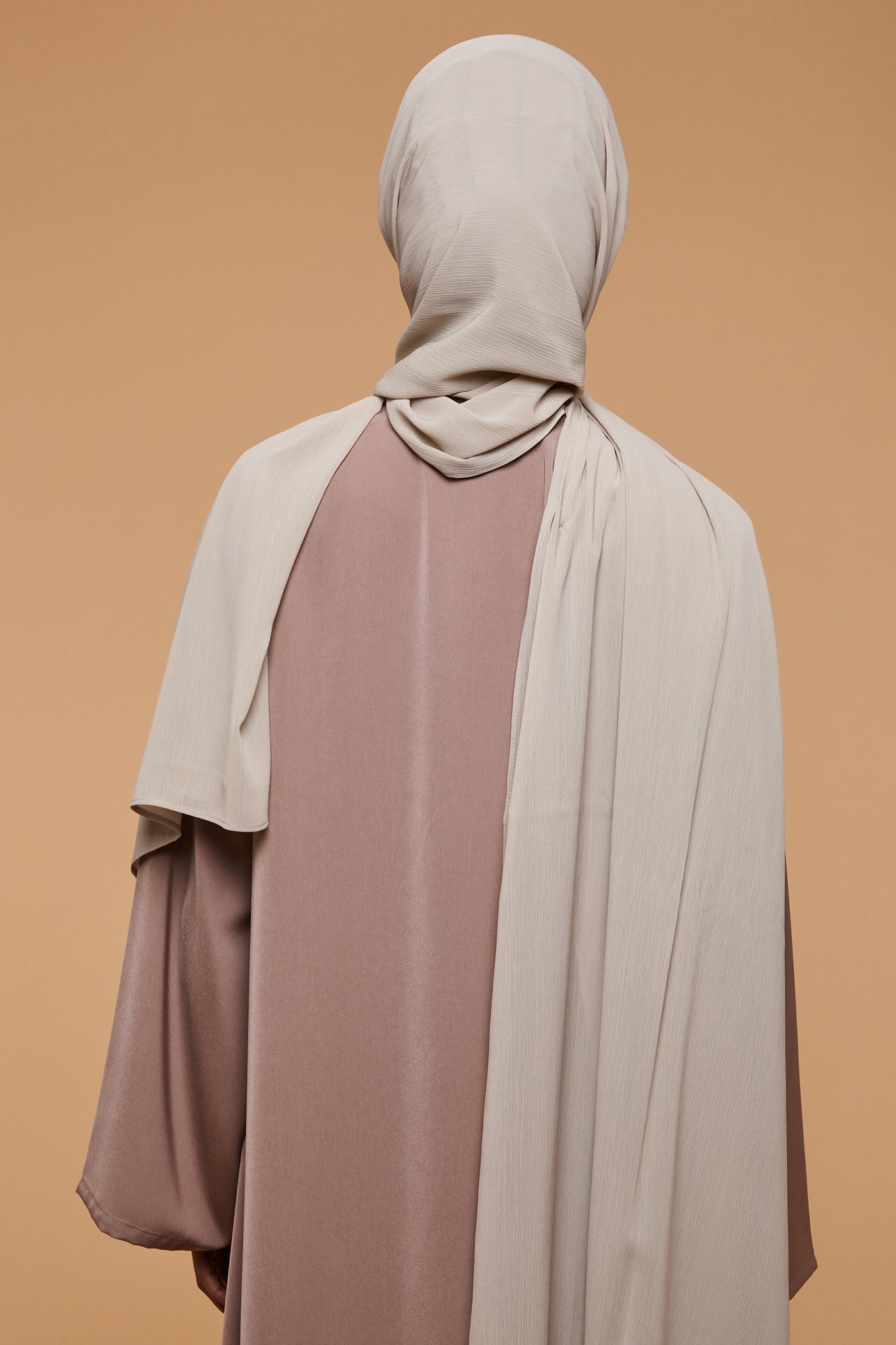 Light Khaki Crinkle Soft Crepe Hijab