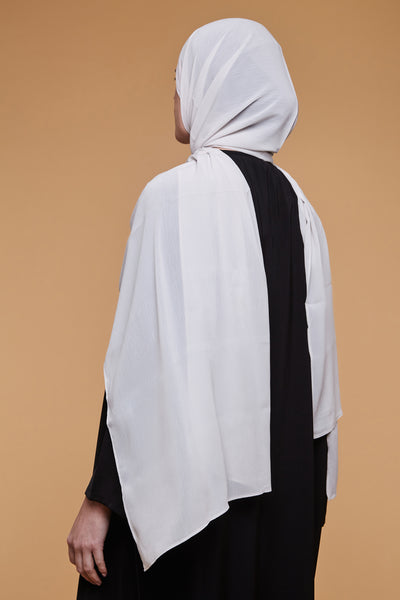Moon Grey Crinkle Soft Crepe Hijab