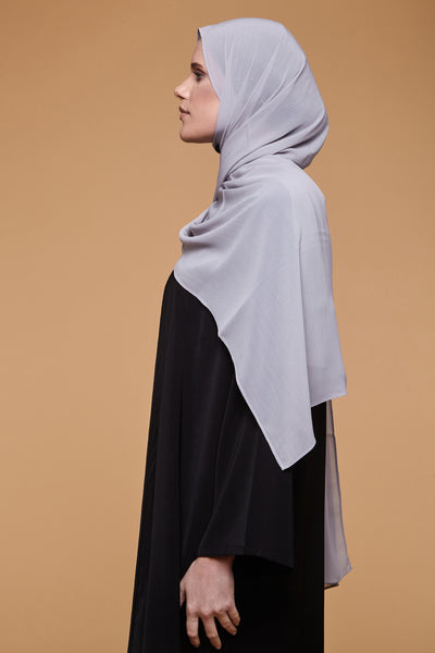 Opal Grey Crinkle Soft Crepe Hijab