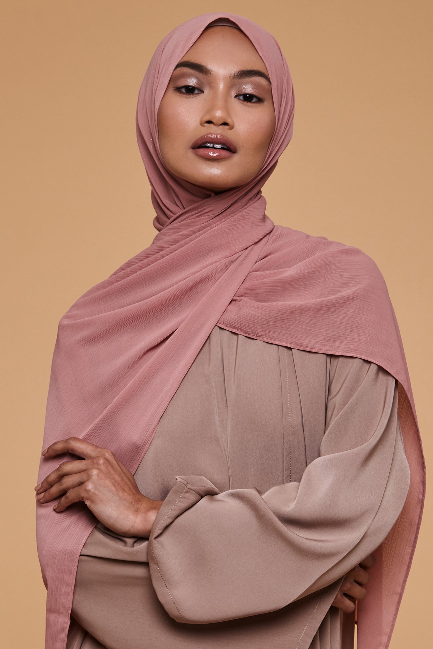 Ash Rose Crinkle Soft Crepe Hijab