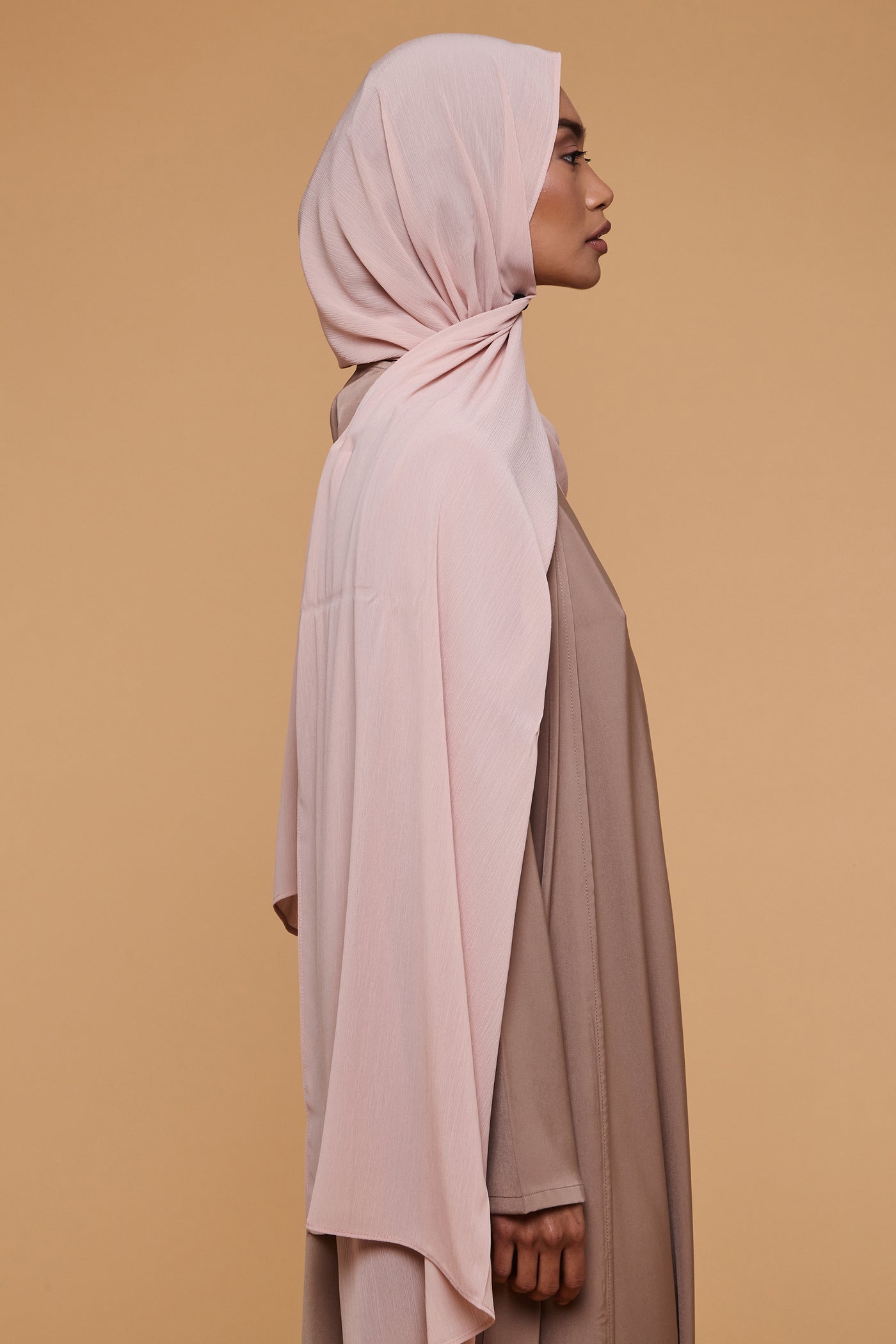 Rose Smoke Crinkle Soft Crepe Hijab