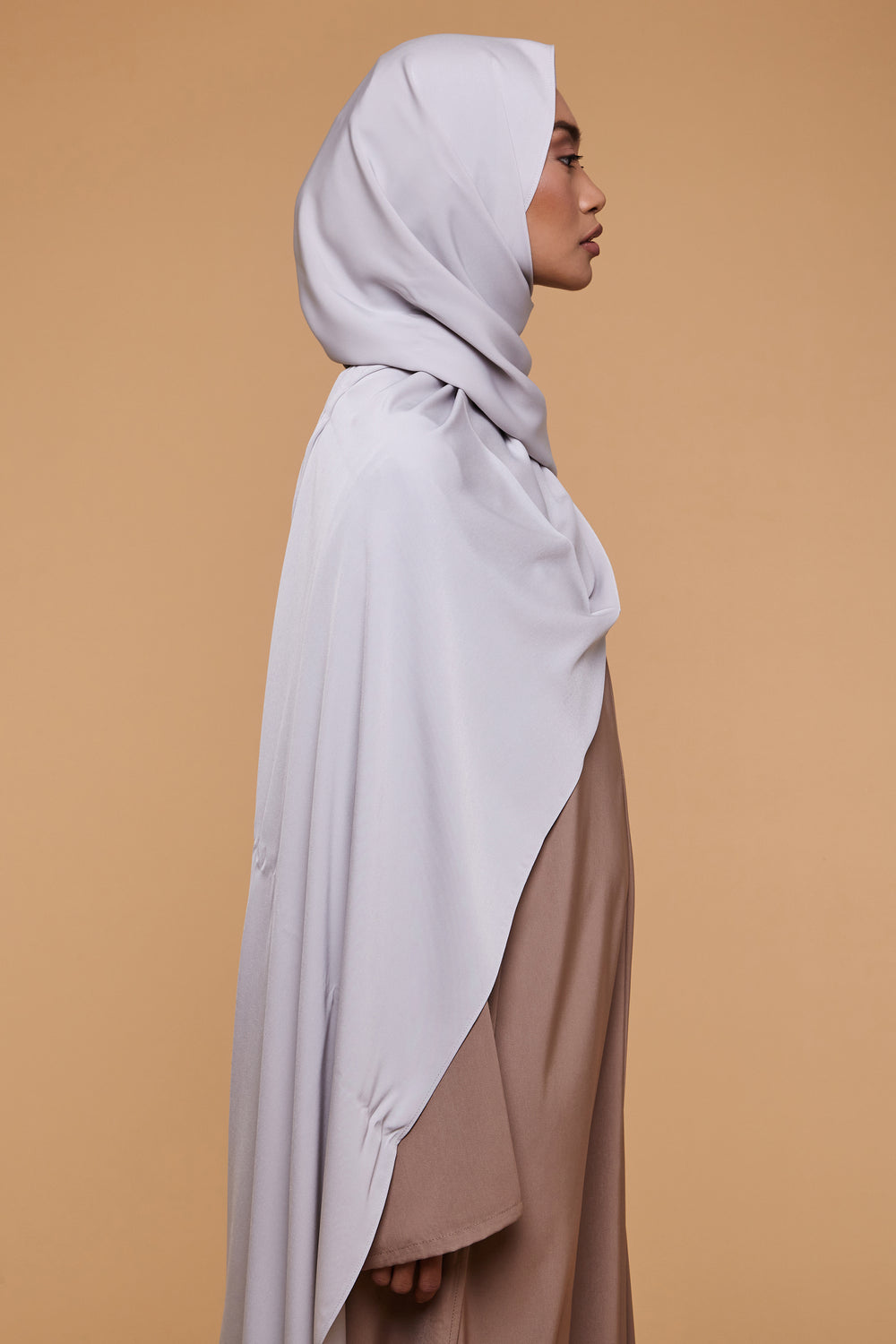 Wind Grey Soft Crepe Hijab - CAVE