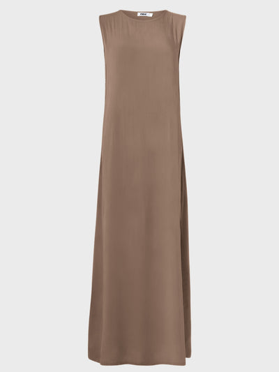 Caramel Brown Soft Touch Slip Dress