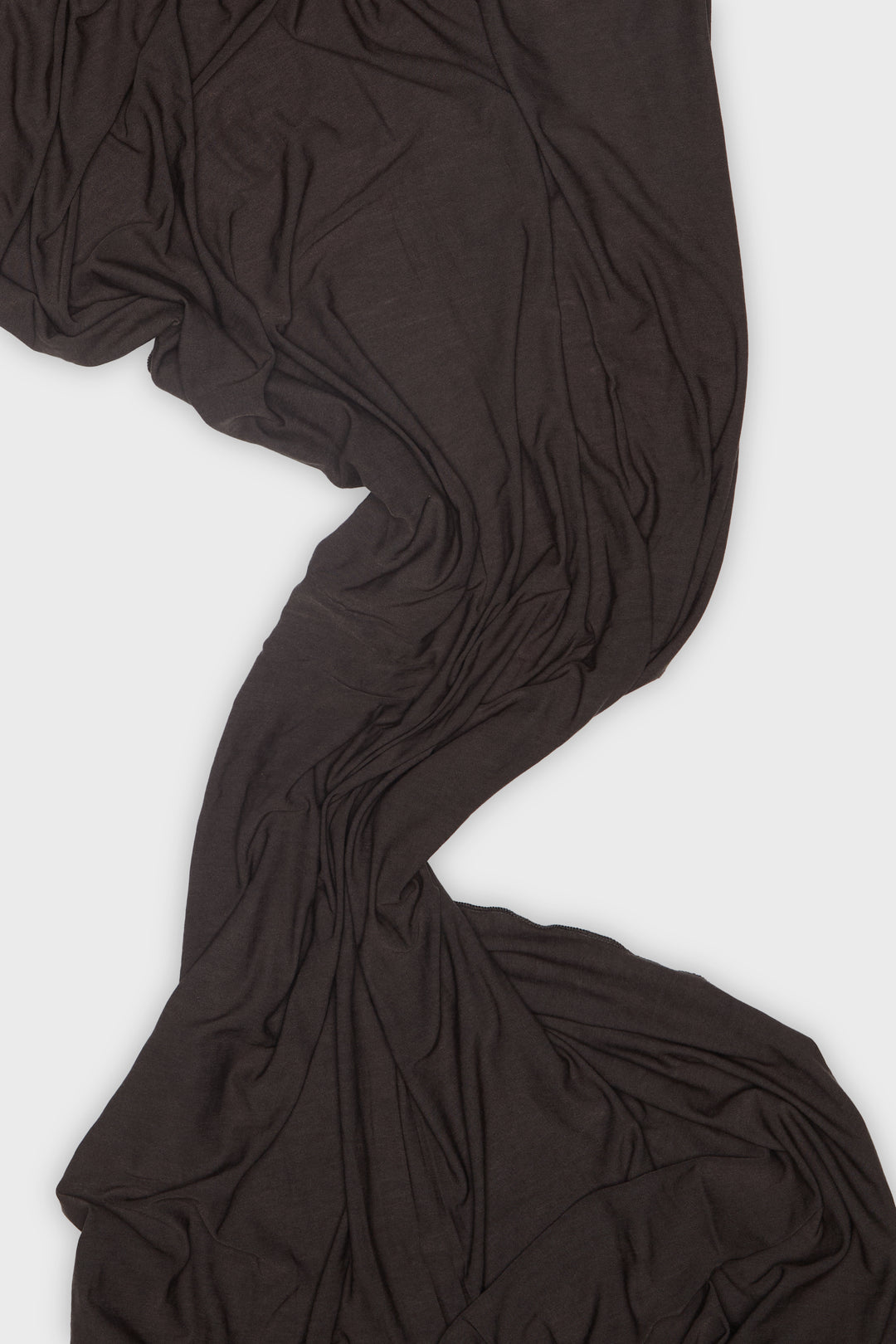 Charcoal Caviar Mulberry Silk Jersey Hijab - CAVE