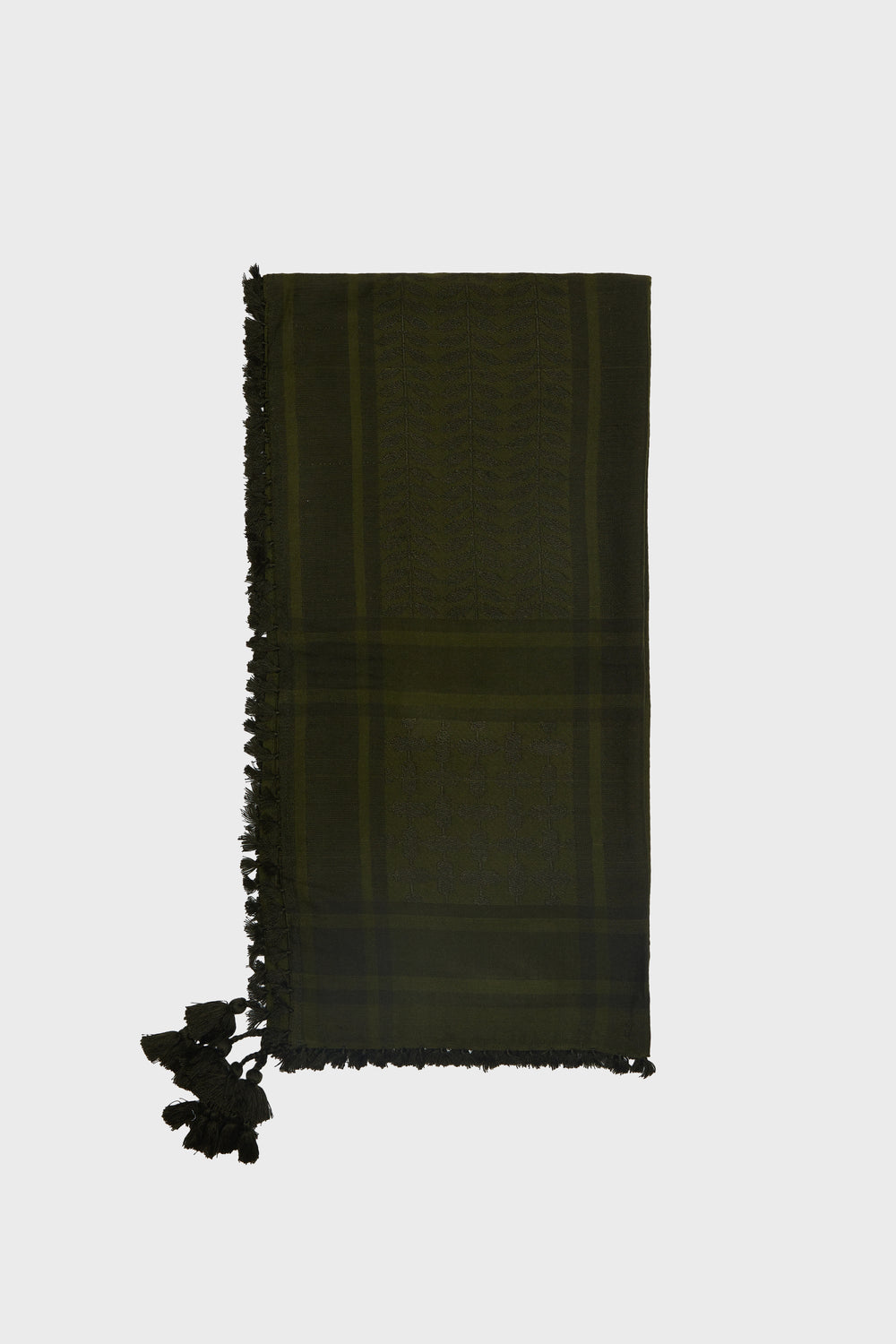 Olive & Rifle Green Bamboo Keffiyeh Scarf - CAVE