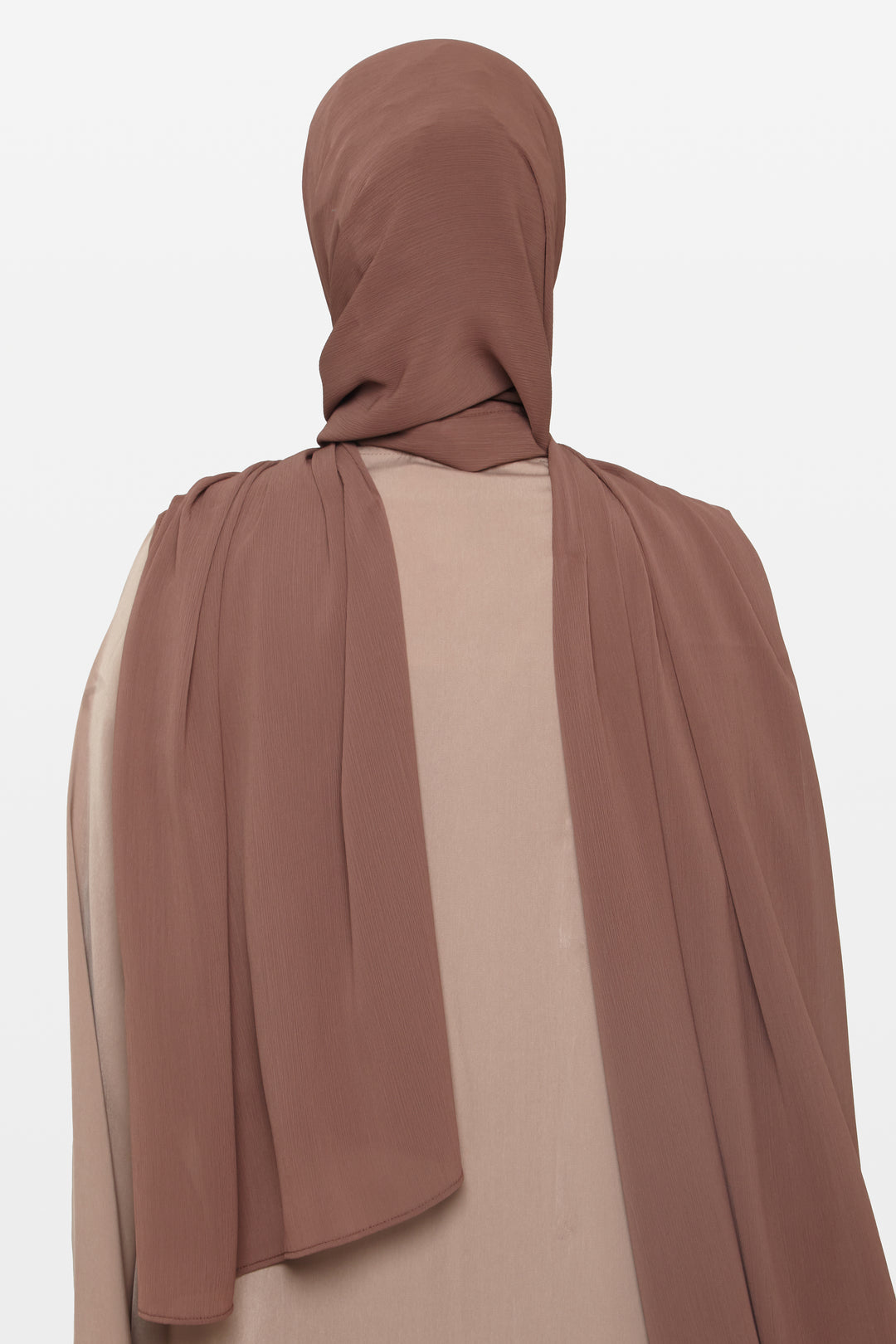 Chocolate Brown Soft Crepe Crinkle Hijab