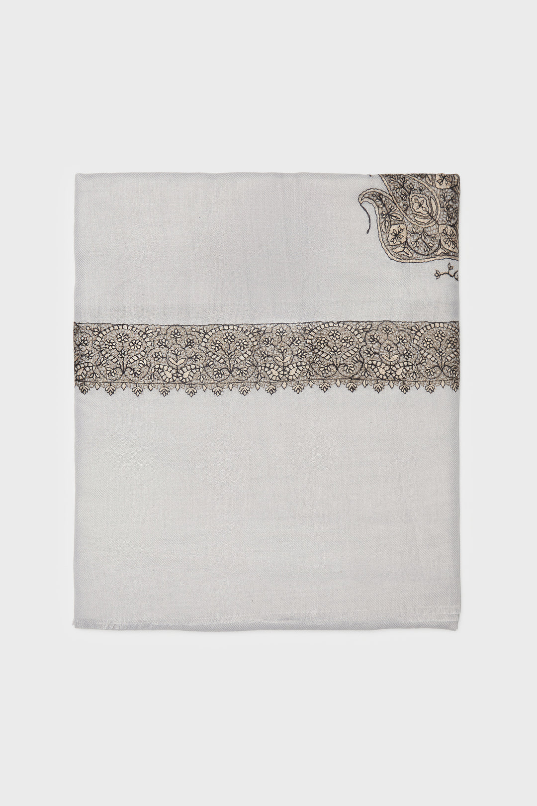 Cool Grey & Walnut Brown Yemeni Shemagh - CAVE