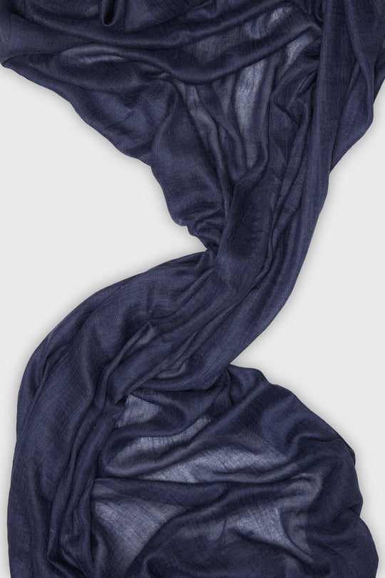 Dark Navy Cotton & Wool Hijab - CAVE