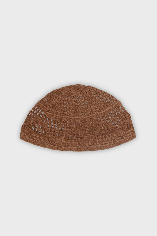 Deep Walnut Brown Cotton Kuwaiti Kufi - CAVE