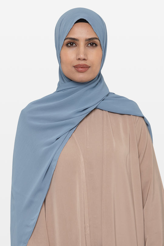Denim Soft Crepe Crinkle Hijab