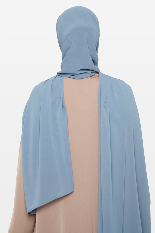 Denim Soft Crepe Crinkle Hijab