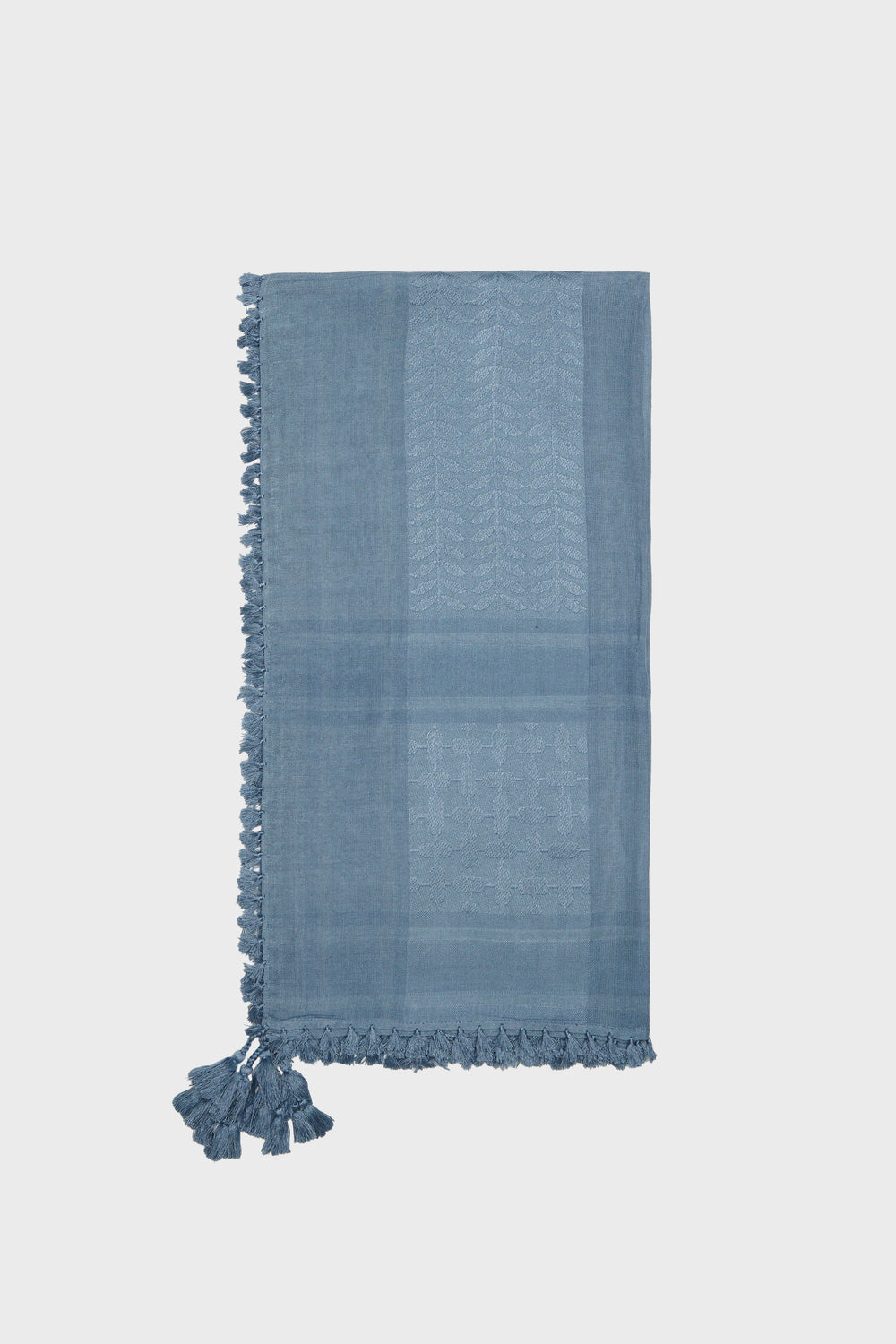 Faded Denim & Blue Shadow Bamboo Keffiyeh Scarf - CAVE