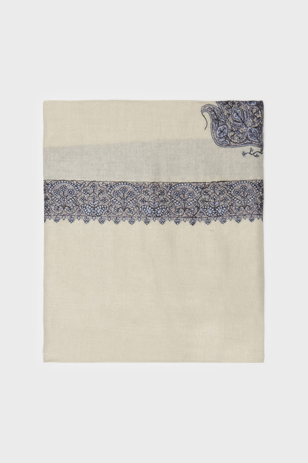 Ivory Bone & Dark Taupe Yemeni Shemagh - CAVE