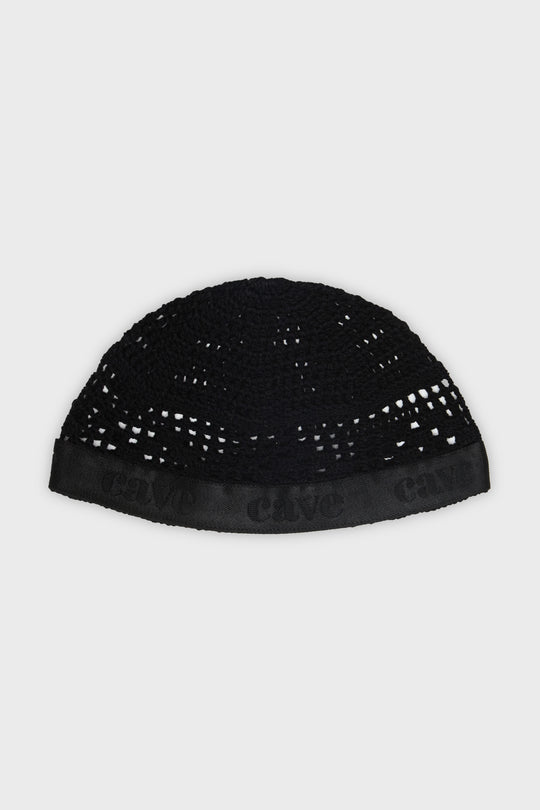 Jet Black Cotton Kuwaiti Kufi - CAVE