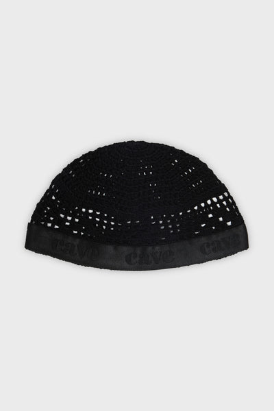 Jet Black Cotton Kuwaiti Kufi