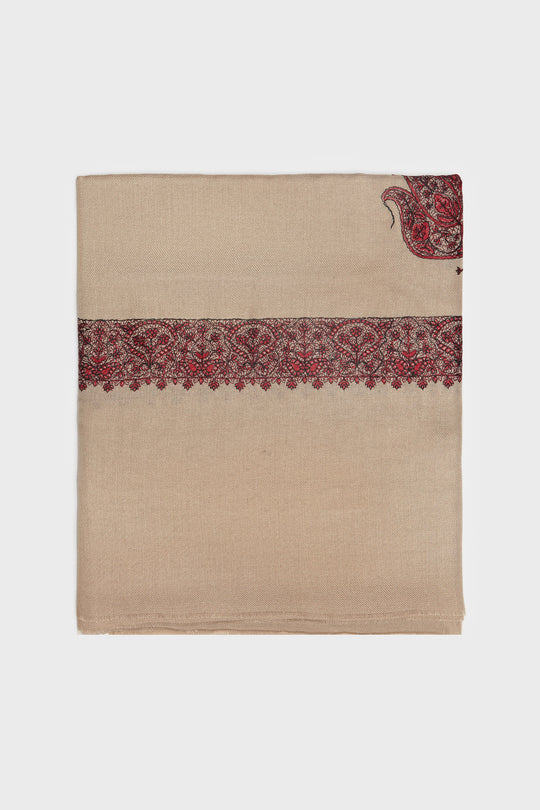 Latte Gold & Burgundy Yemeni Shemagh - CAVE