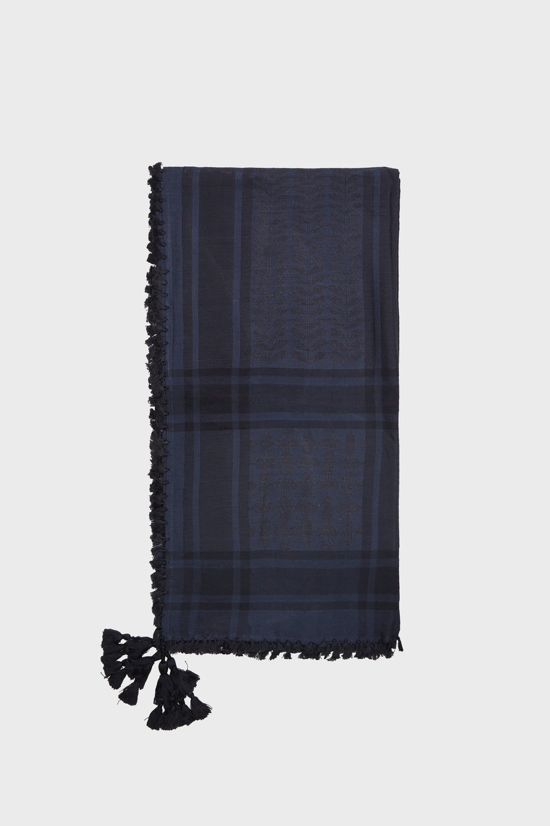 Shadow Blue & Inkwell Bamboo Keffiyeh Scarf