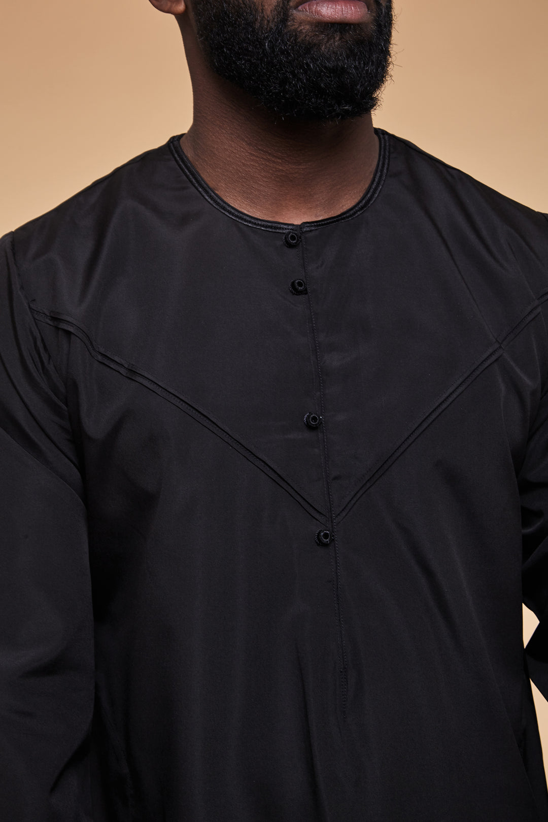 All Black Emirati Thobe - CAVE