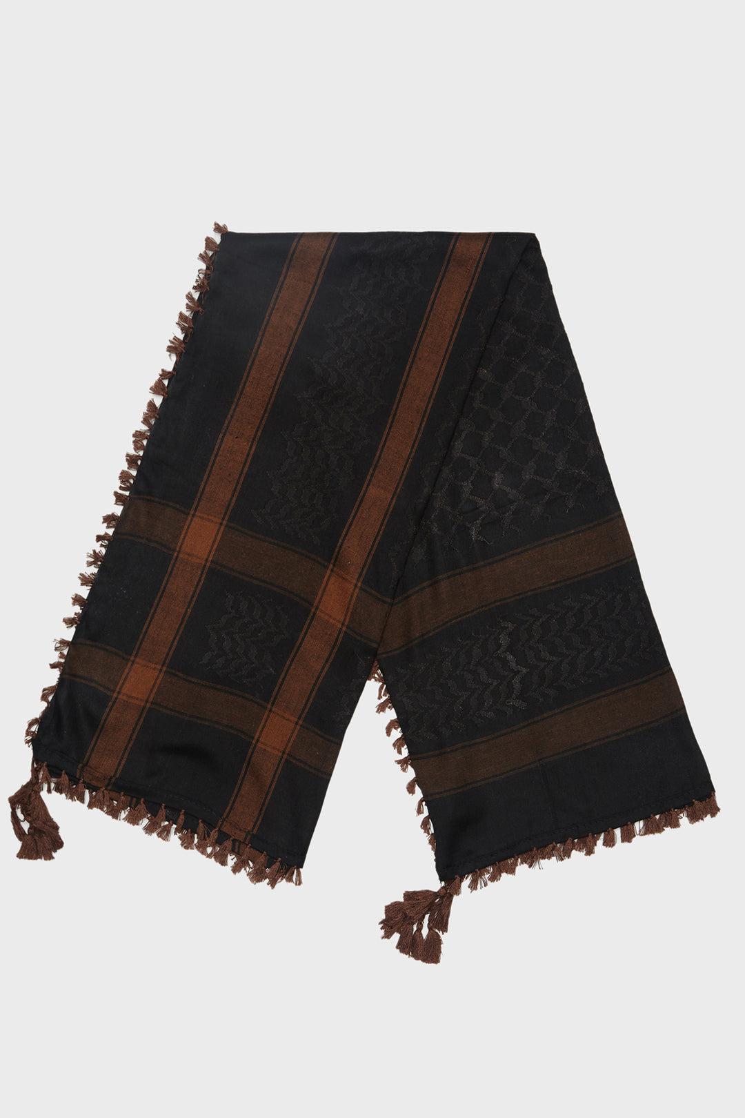Black Brown Keffiyeh Scarf – CAVE - Main Image