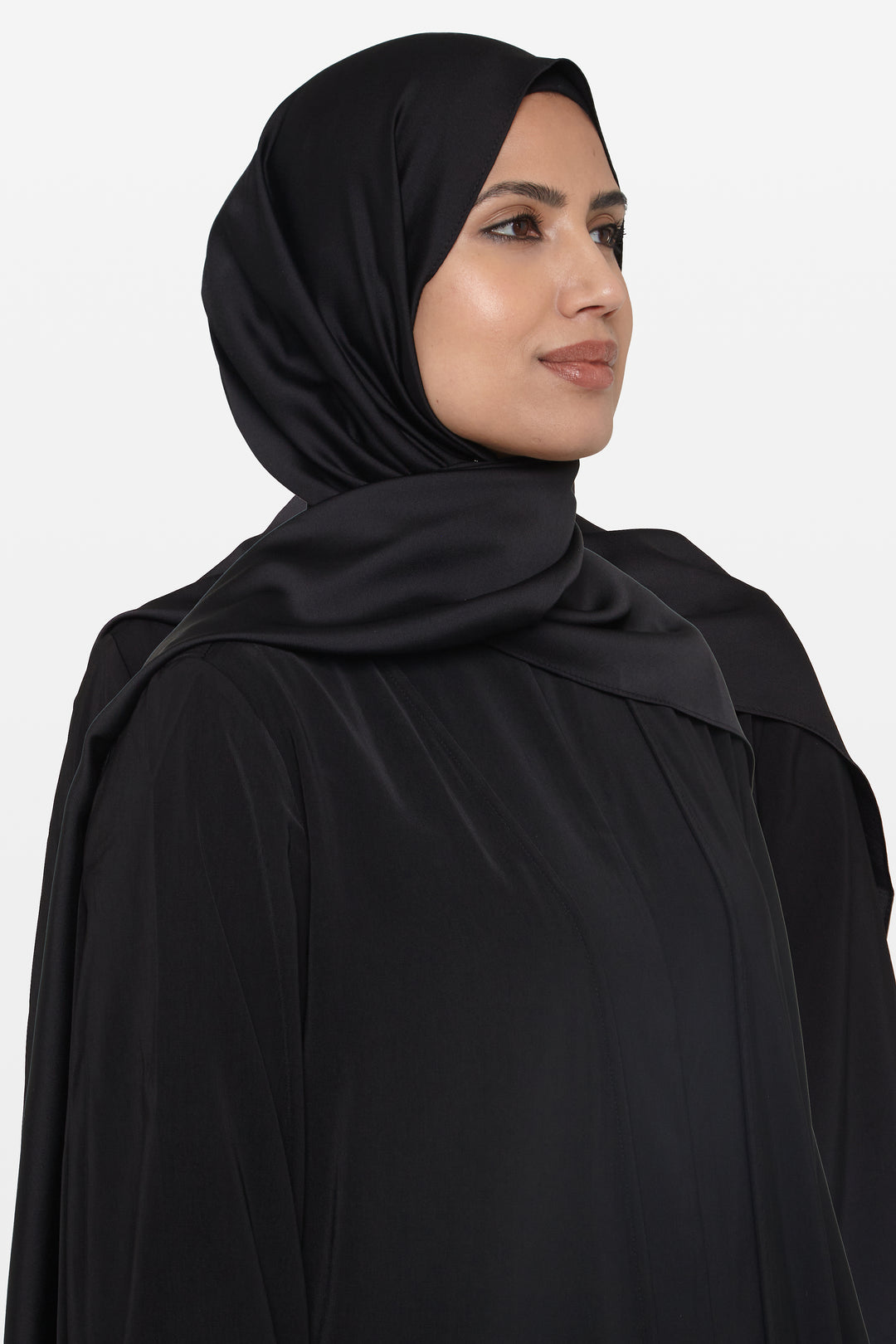 Black Grain Satin Hijab - CAVE