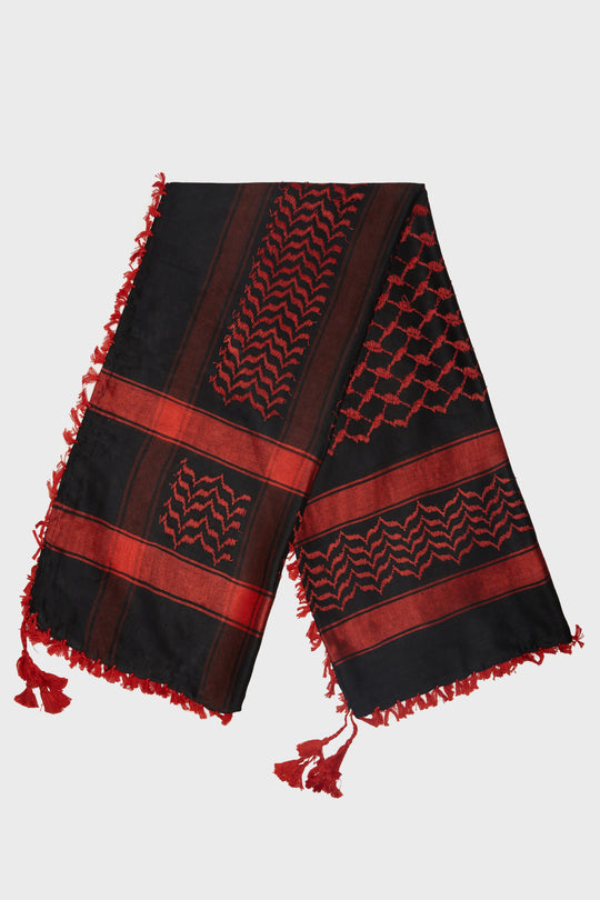 Black & Red Keffiyeh Scarf - CAVE