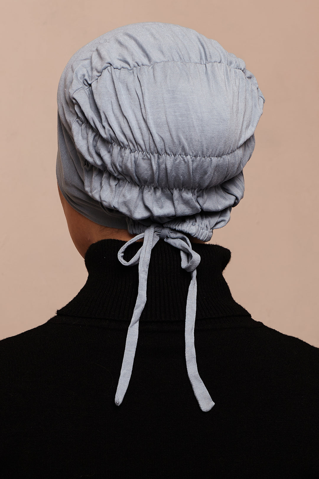 Blue Blizzard Scrunchie Bamboo Jersey Hijab Cap - CAVE