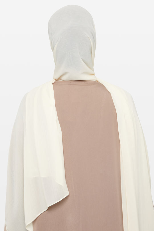 Buttercream Crinkle Soft Crepe Hijab - CAVE